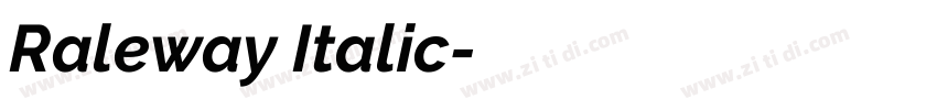 Raleway Italic字体转换